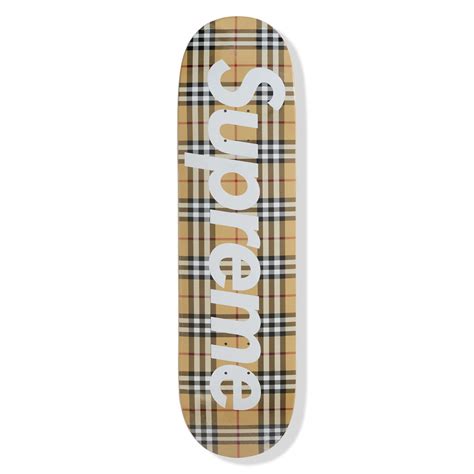 supreme burberry skateboard price|Burberry skateboard deck stockx.